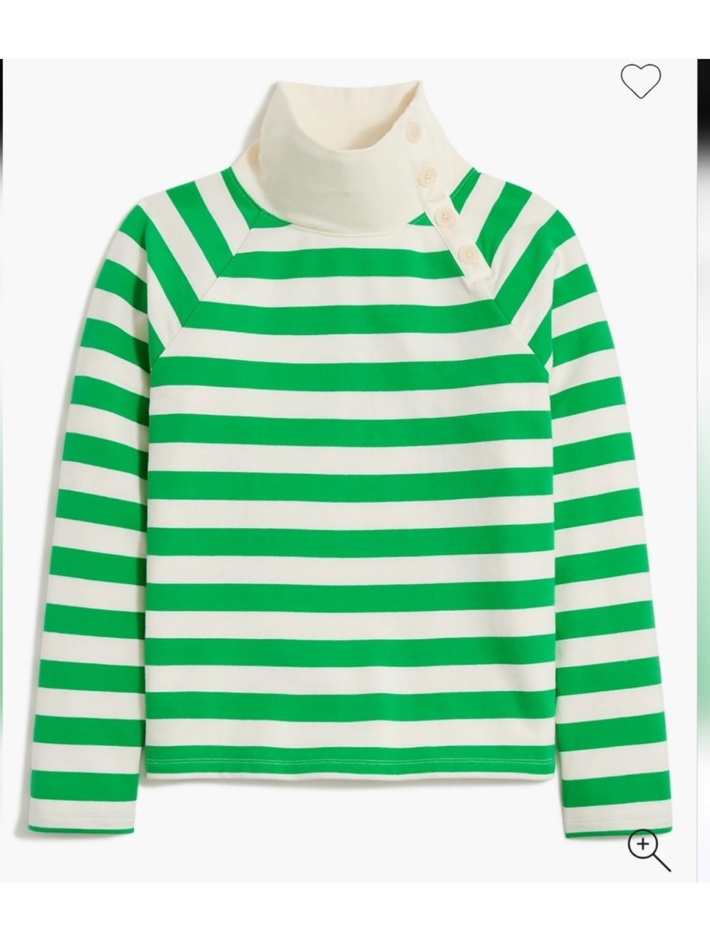 J. Crew rugby striped green pullover
